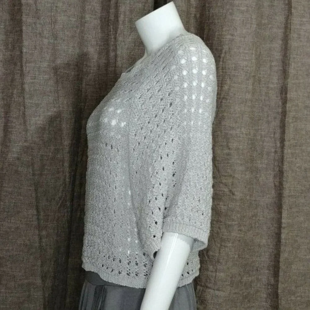 Melia Open Knit Dolman Sleeve Sweater Size XS
